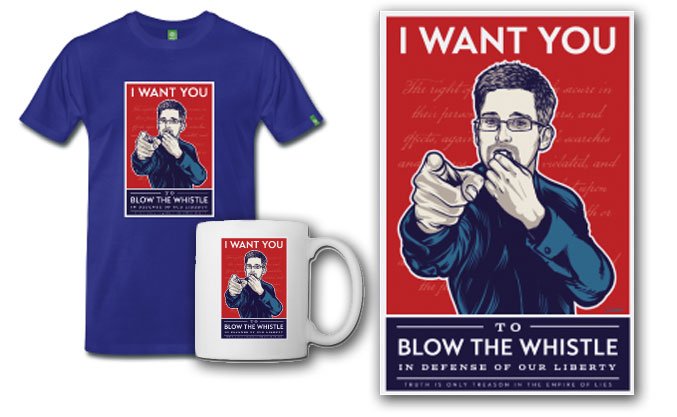 WikiLeaks bán áo phông Snowden ảnh 2